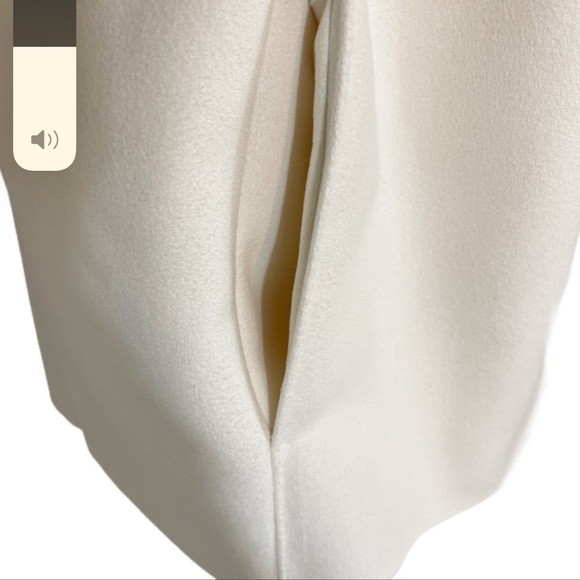 Vintage Lauren Ralph Lauren Vegan Suede Vest Petite S Cream Faux Fur Collar - Picture 4 of 11